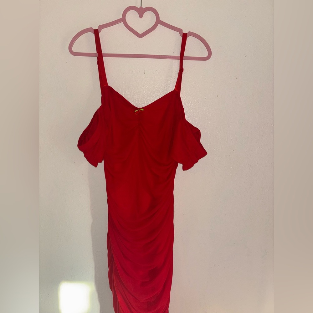 Sugar Thrillz Red Light Special Ruched Dress